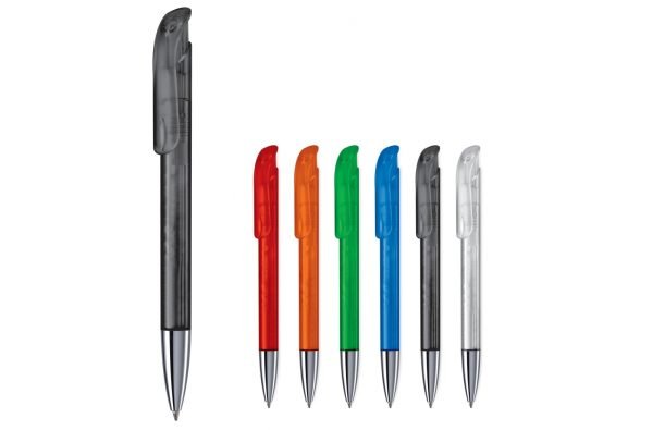 Długopis Atlas z transparentną metalową końcówką