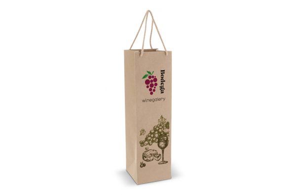 Papierowa torba prezentowa na wino 120g/m² 11,5x11,5x40cm