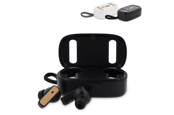 TWS słuchawki bambusowe