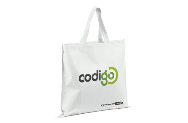 Torba z recyklingu PET biała 100g/m²