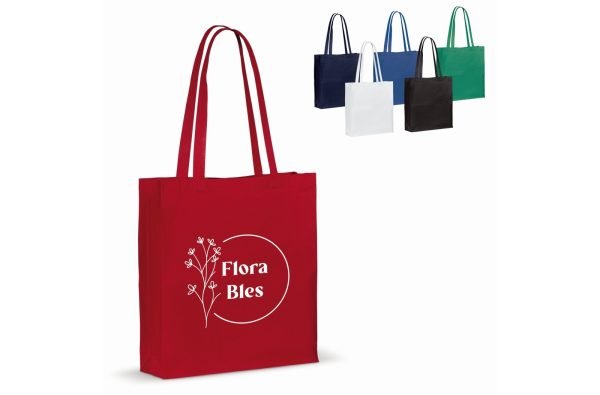 Torba z bawełny z recyklingu z dnem 140g/m² 38x10x42cm